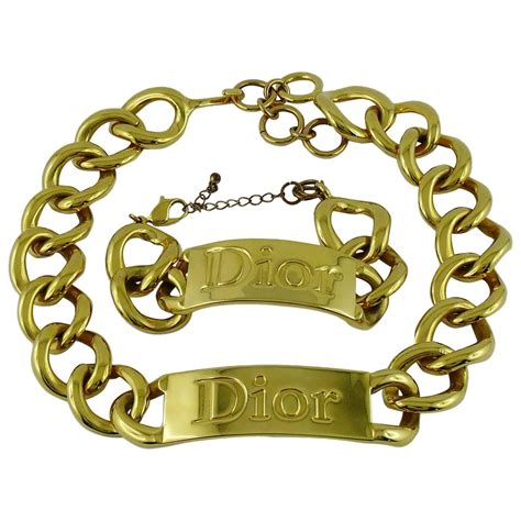 christian dior gold chunky bracelet|genuine christian dior bracelet.